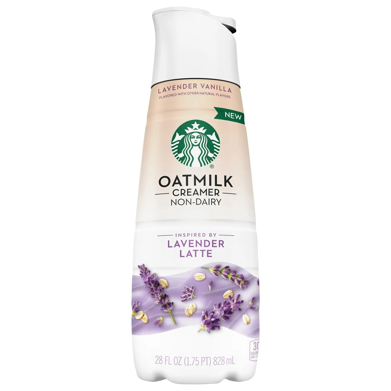 Starbucks Lavender Vanilla Flavored Creamer, Oat Milk Coffee Creamer, 28oz.