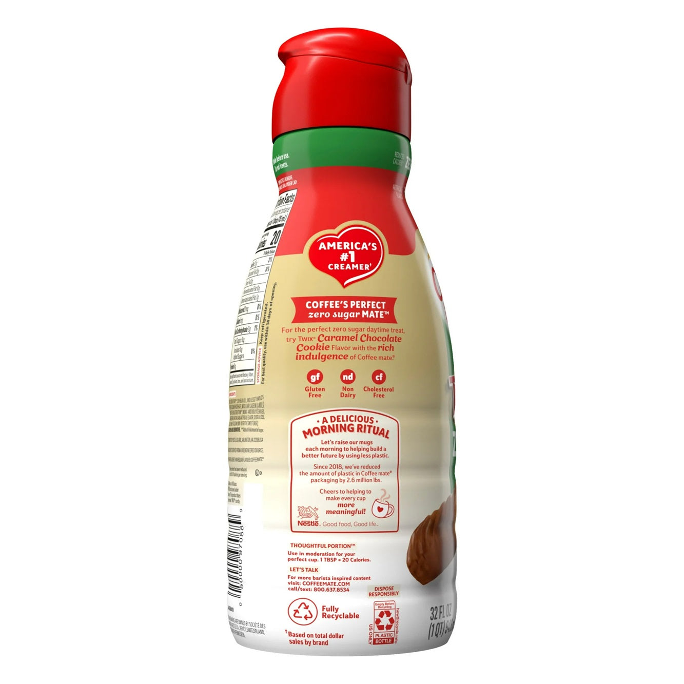 Coffee mate Twix Flavored Coffee Creamer, Zero Sugar, Gluten-Free Creamer, 63 Servings 32 fl oz