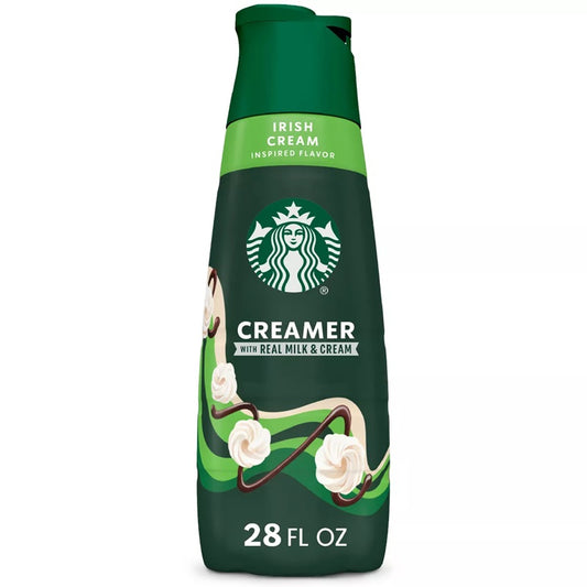 Starbucks Irish Cream Coffee Creamer, Chocolate & Vanilla Flavored Liquid Creamer with other natural flavors, 28 fl oz bottle