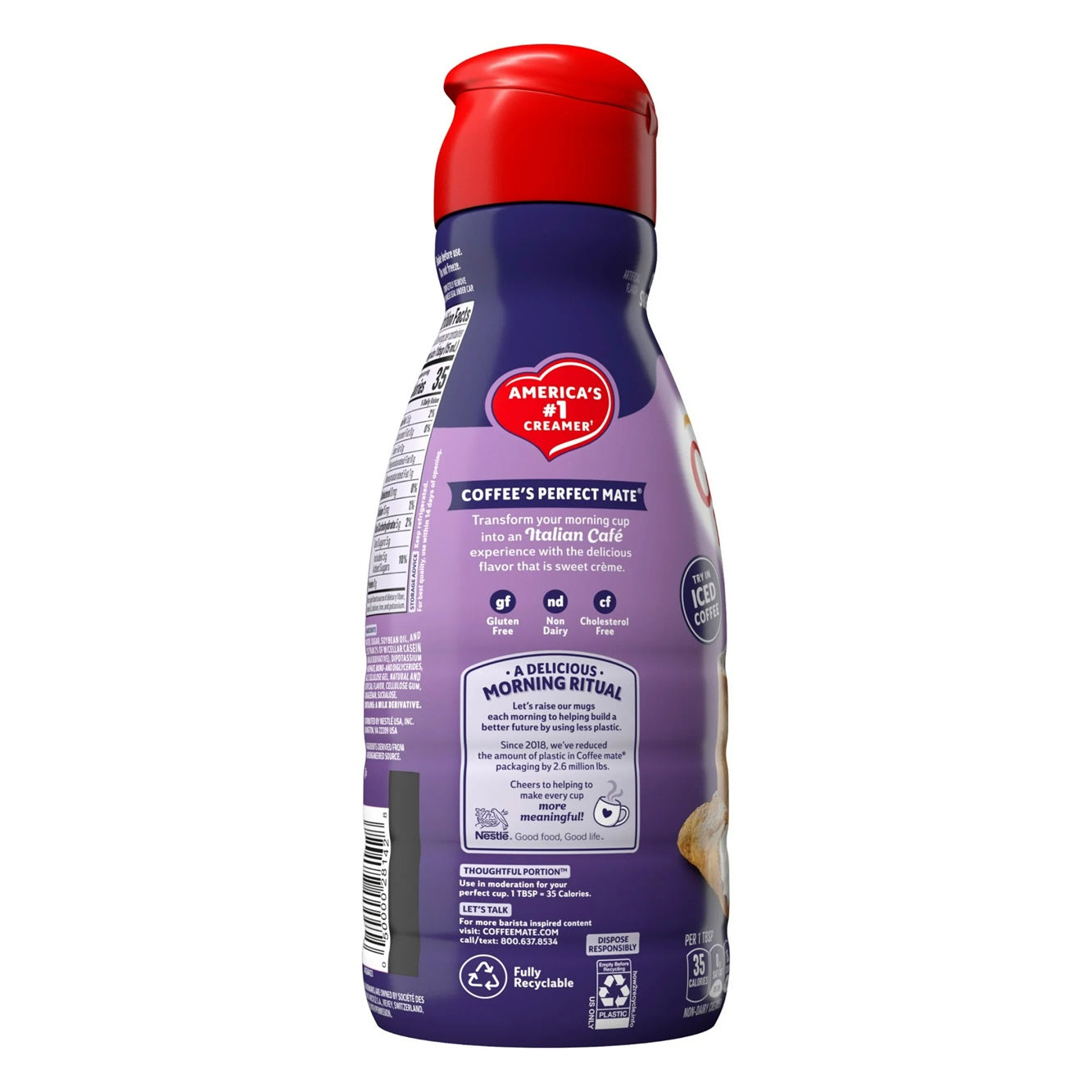 Coffee mate Italian Sweet Crème Gluten Free Liquid Coffee Creamer, 32 fl oz