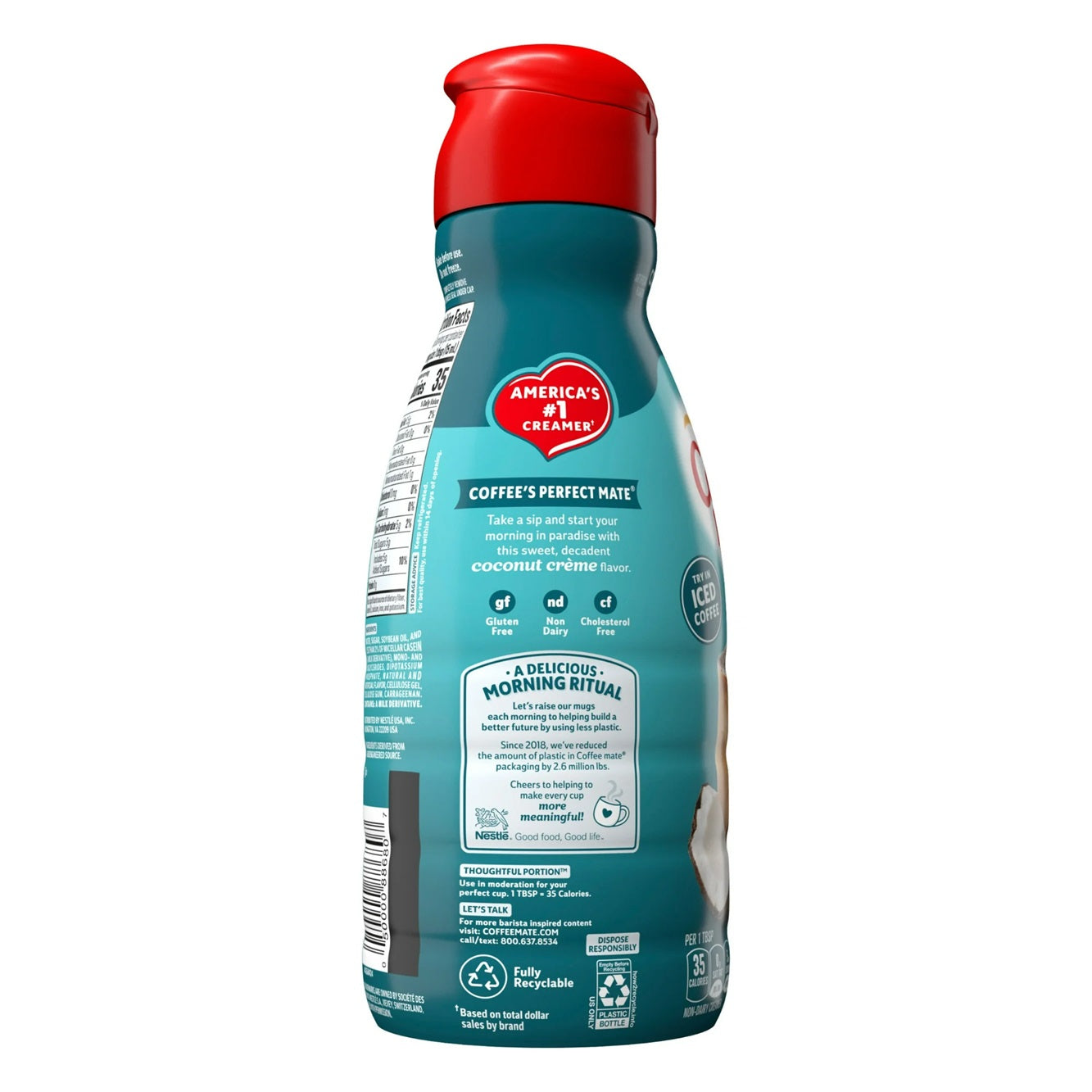 Nestle Coffee Mate Non Dairy Coconut Creme Liquid Coffee Creamer, 32 fl oz Bottle