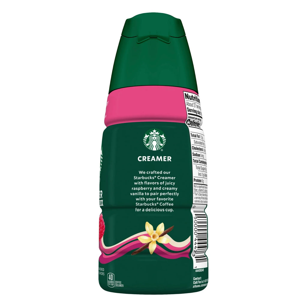 Starbucks Raspberry Vanilla Flavored Coffee Creamer, Liquid Creamer, Dairy Creamer 14 fl oz