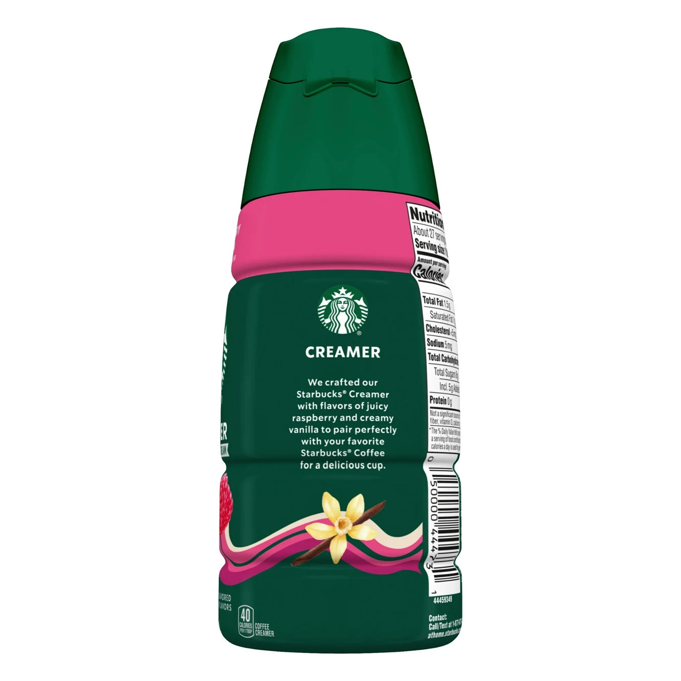 Starbucks Raspberry Vanilla Flavored Coffee Creamer, Liquid Creamer, Dairy Creamer 14 fl oz