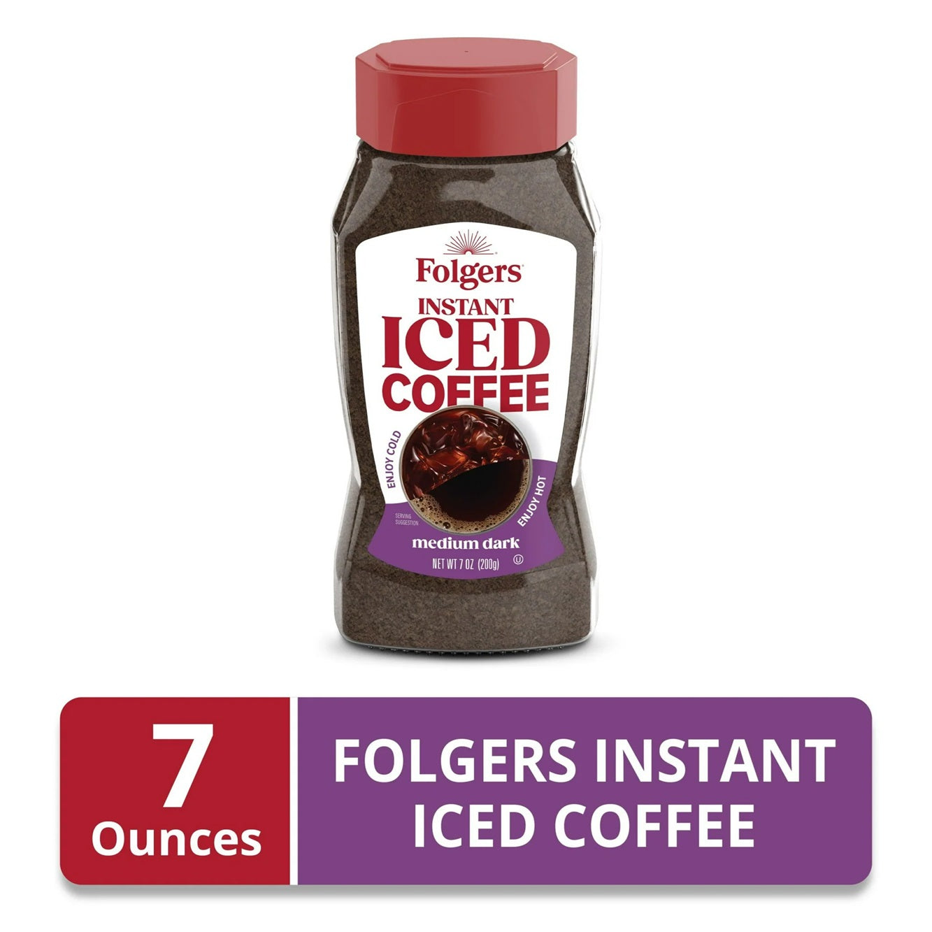 Folgers Instant Iced Coffee, 7 oz Jar