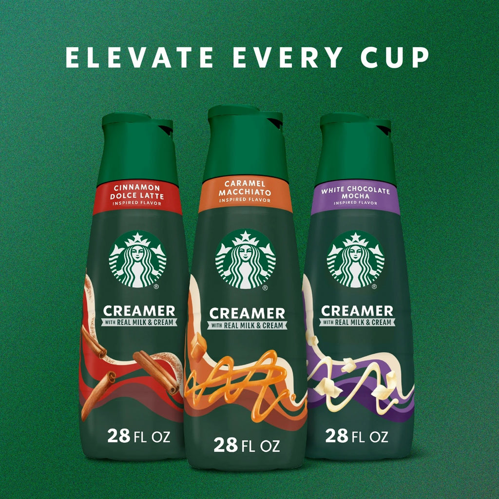 Starbucks Liquid Coffee Creamer Caramel Macchiato Flavored Creamer, 28 fl oz