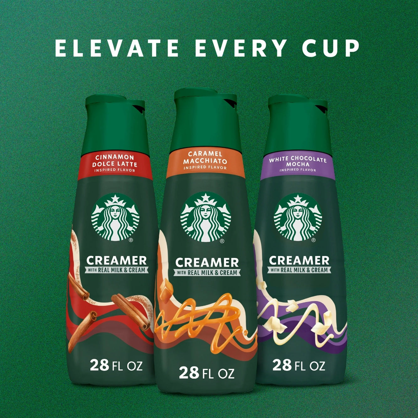 Starbucks Liquid Coffee Creamer Caramel Macchiato Flavored Creamer, 28 fl oz