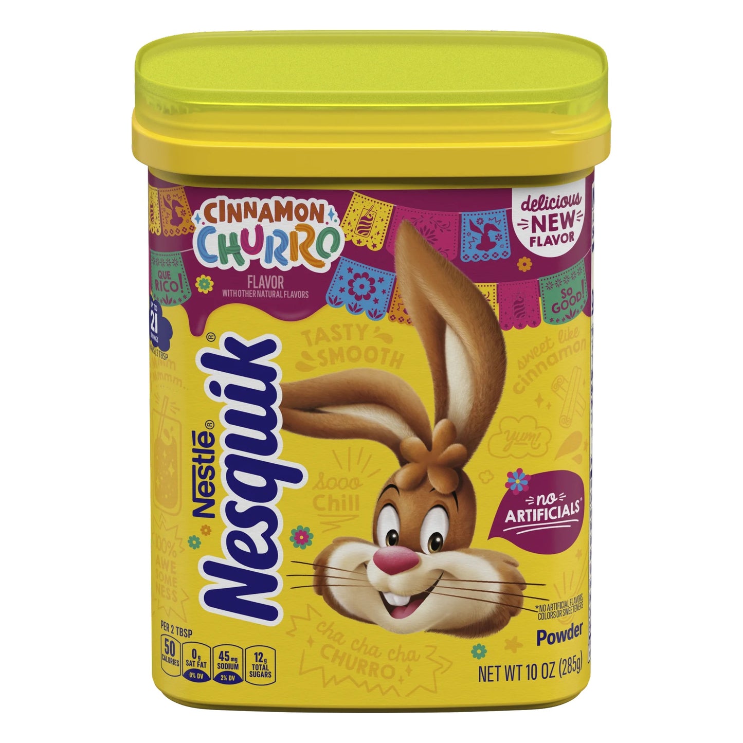 Nestle Nesquik Cinnamon Churro Powder, Drink Mix, 10 oz Can