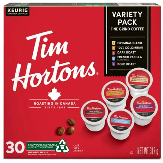 Tim Hortons KEURIG Variety K-Cup Coffee Pods _1 Box 30 pods