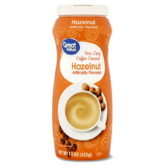 Great Value Non-Dairy Hazelnut Coffee Creamer, 15 oz