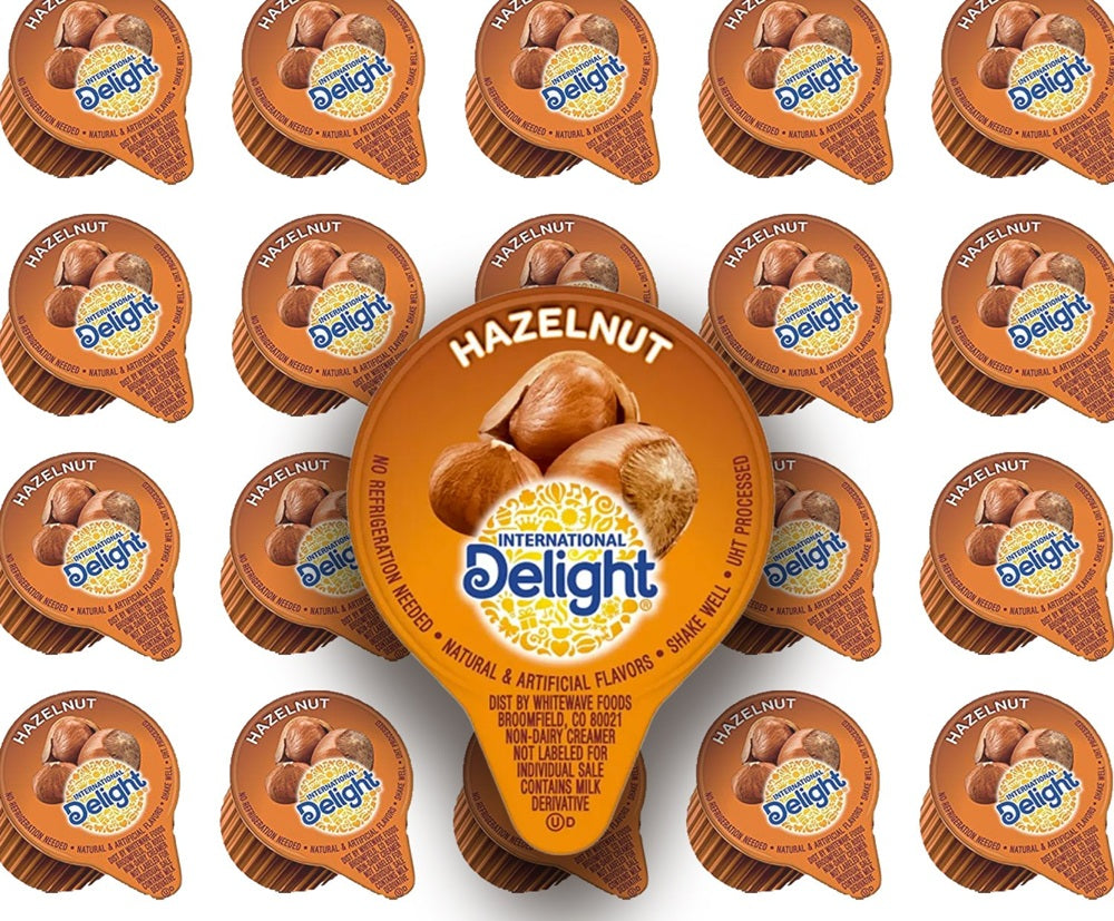 International Delight HAZELNUT Coffee Creamer Singles, Sold by Pack of 20pcs