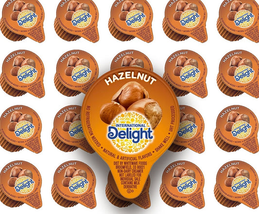 International Delight HAZELNUT Coffee Creamer Singles, Sold by Pack of 20pcs