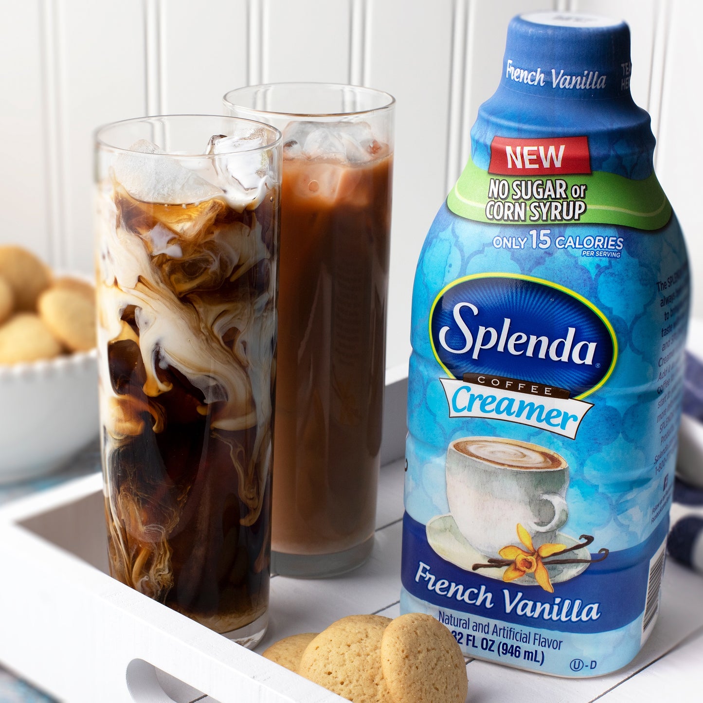 SPLENDA French Vanilla Liquid Coffee Creamer, 32 fl oz Bottle