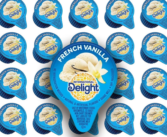International Delight FRENCH VANILLA Coffee Creamer Singles, Sold by Pack of 20pcs