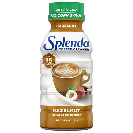 Splenda Sugar Free, Low Calorie Hazelnut Coffee Creamer, 8 fl Ounce Bottle