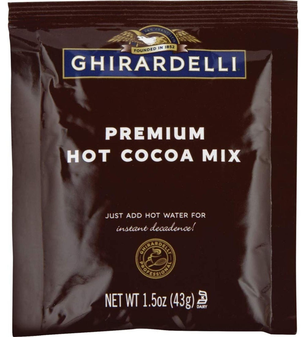 Ghirardelli Premium Hot Cocoa Envelopes, Rich Chocolate, 1.5oz Sachet