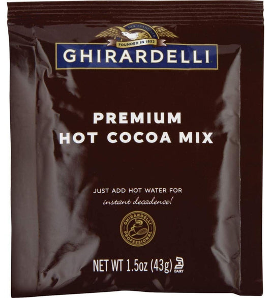 Ghirardelli Premium Hot Cocoa Envelopes, Rich Chocolate, 1.5oz Sachet