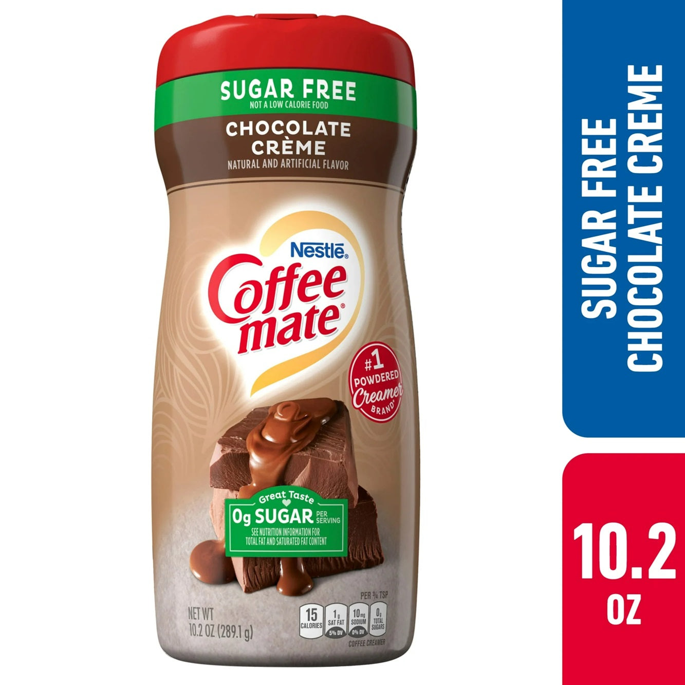 Nestle Coffee Mate, Chocolate Crème Sugar-Free Powdered Coffee Creamer, 10.2 oz