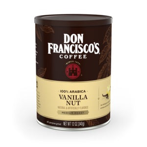 Don Francisco's Premium Vanilla Nut Ground Flavored Coffee: Rich, Aromatic 100% Arabica Beans -12 oz