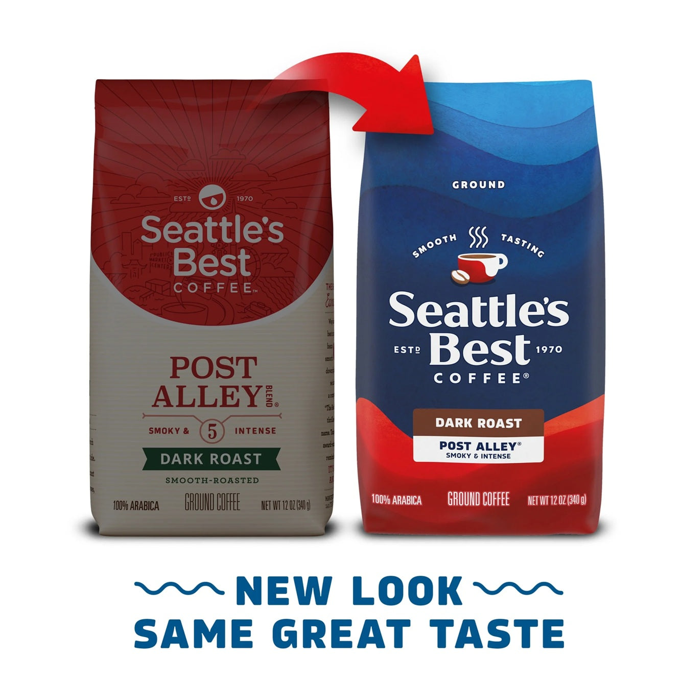 Seattle's Best Coffee Post Alley Blend (Previously Signature Blend No. 5) Dark Roast Ground Coffee 12-Ounce Bag