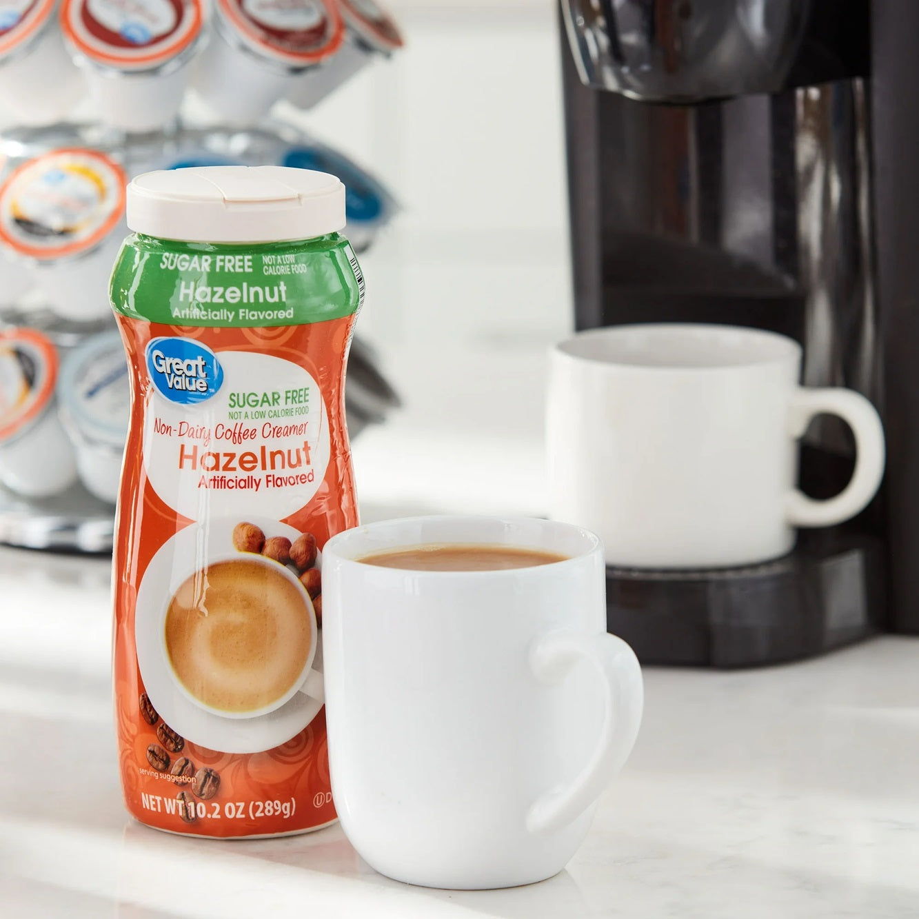 Great Value Hazelnut Coffee Creamer, Sugar Free, 10.2 oz