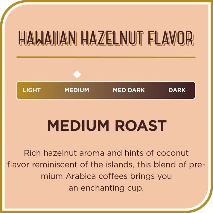 Don Francisco's Hawaiian Hazelnut Ground Flavored Coffee: Rich, Aromatic 100% Arabica Beans -12 oz