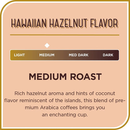 Don Francisco's Hawaiian Hazelnut Ground Flavored Coffee: Rich, Aromatic 100% Arabica Beans -12 oz