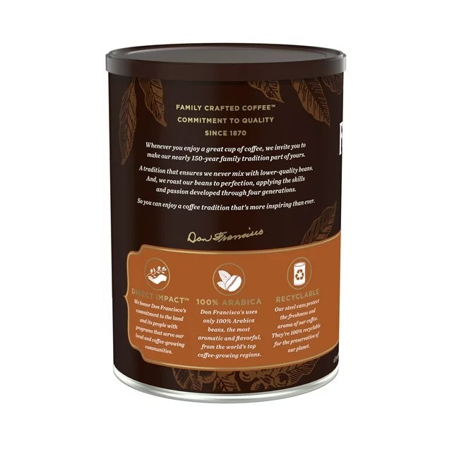 Don Francisco's Cinnamon Hazelnut Ground Flavored Coffee: Rich, Aromatic 100% Arabica Blend - Medium Roast 12 oz
