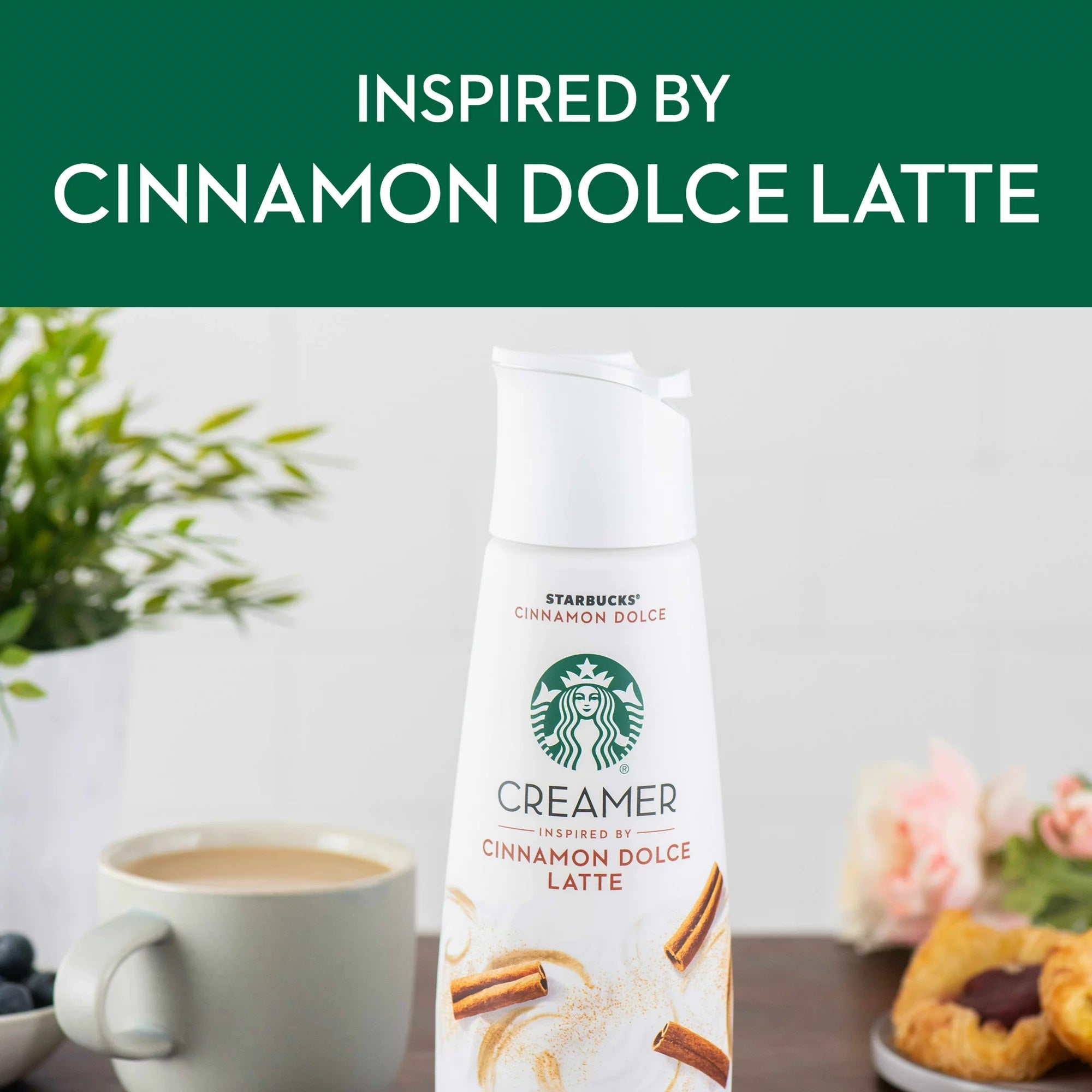 Starbucks Liquid Coffee Creamer Cinnamon Dolce Creamer Inspired by Cinnamon Dolce Latte, 28 fl oz