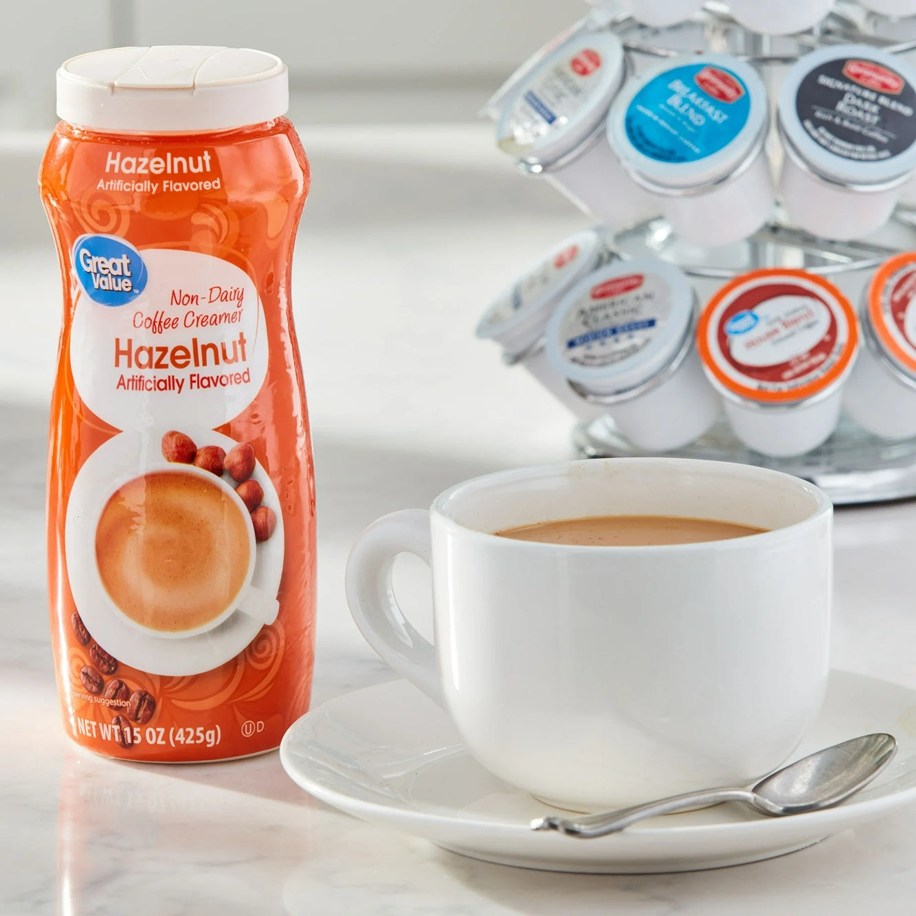 Great Value Non-Dairy Hazelnut Coffee Creamer, 15 oz