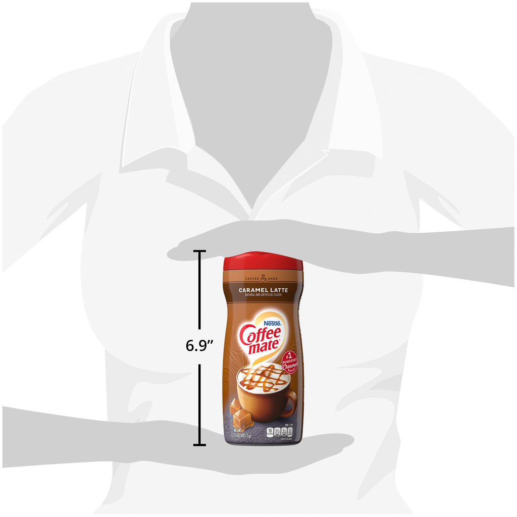 COFFEE MATE Caramel Latte Powder Coffee Creamer 15 Oz. Canister Non-dairy Lactose Free Creamer