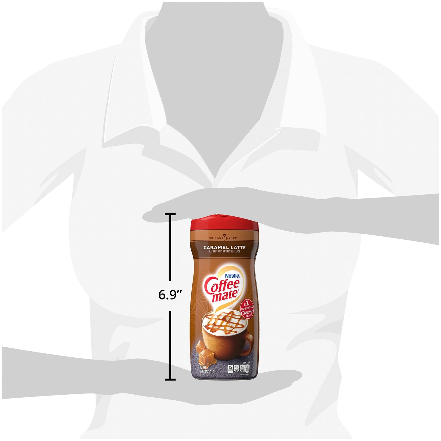 COFFEE MATE Caramel Latte Powder Coffee Creamer 15 Oz. Canister Non-dairy Lactose Free Creamer