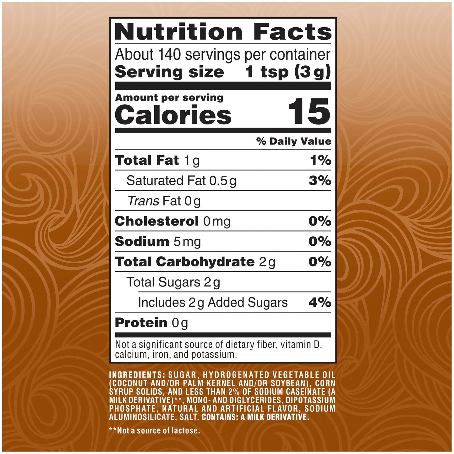COFFEE MATE Caramel Latte Powder Coffee Creamer 15 Oz. Canister Non-dairy Lactose Free Creamer