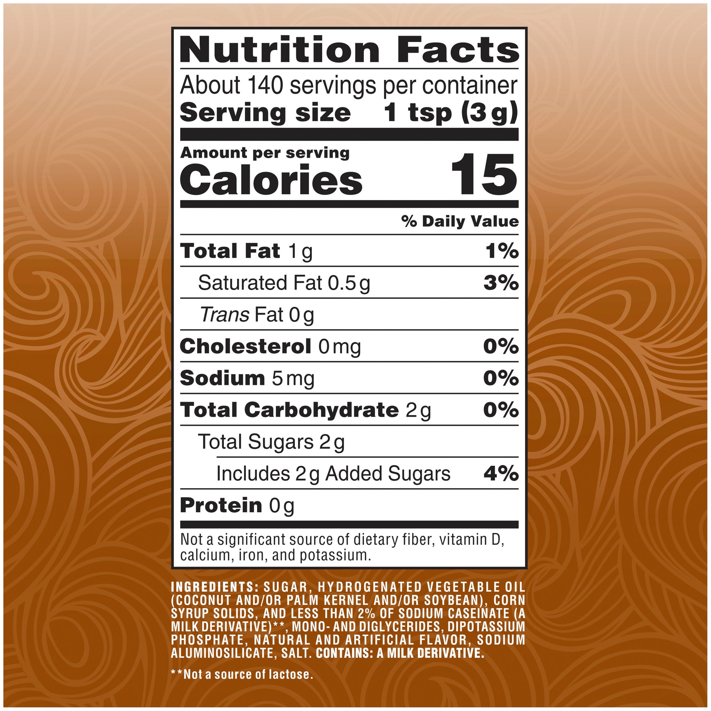 COFFEE MATE Caramel Latte Powder Coffee Creamer 15 Oz. Canister Non-dairy Lactose Free Creamer