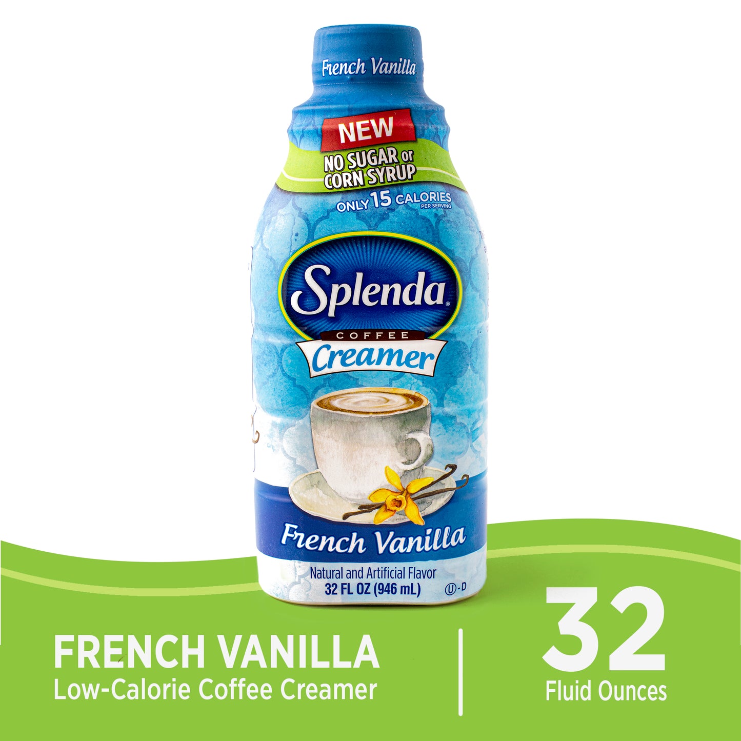 SPLENDA French Vanilla Liquid Coffee Creamer, 32 fl oz Bottle