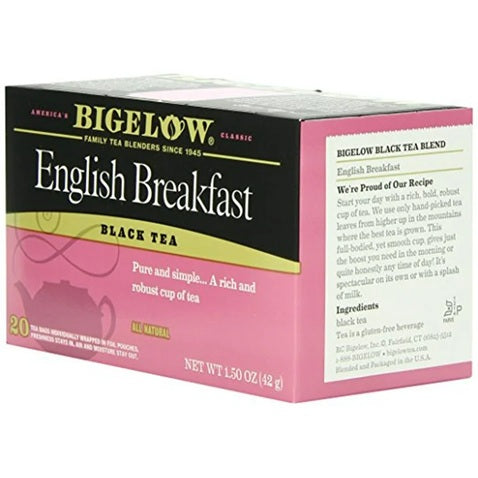 Bigelow English Breakfast, Black Tea Bags, 20 Count