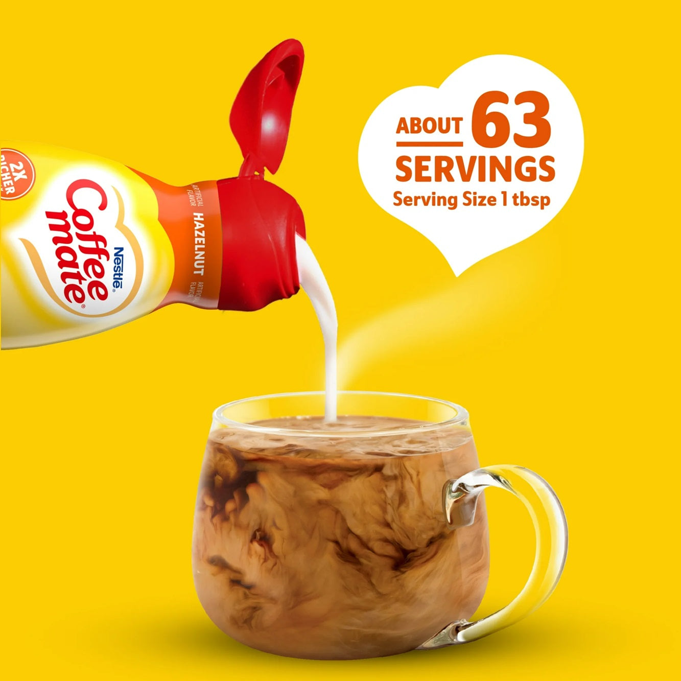 Coffee mate Hazelnut Liquid Non-Dairy Coffee Creamer, 32 fl oz