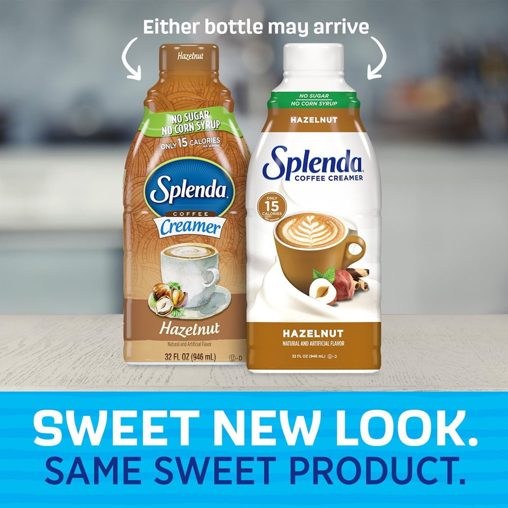 SPLENDA Hazelnut Liquid Coffee Creamer, 32 fl oz Bottle
