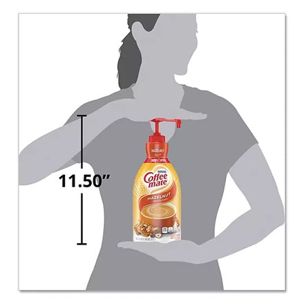 Coffee Mate Hazelnut Liquid Coffee Creamer | Pump Bottle, 50.7 Oz