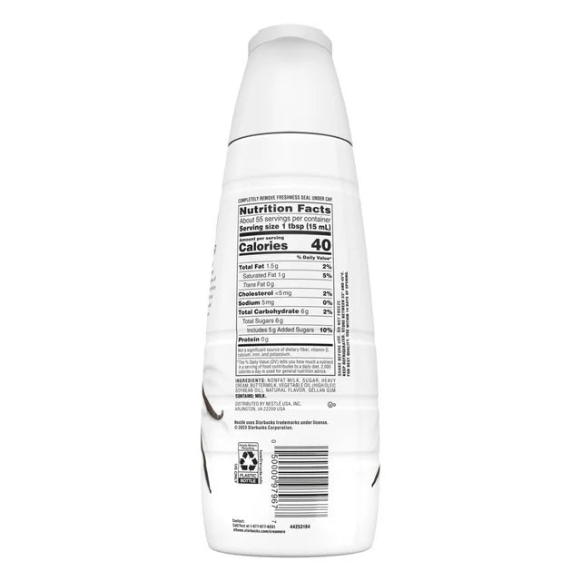 Starbucks Vanilla Latte Creamer Inspired by Vanilla Latte - 28 fl oz