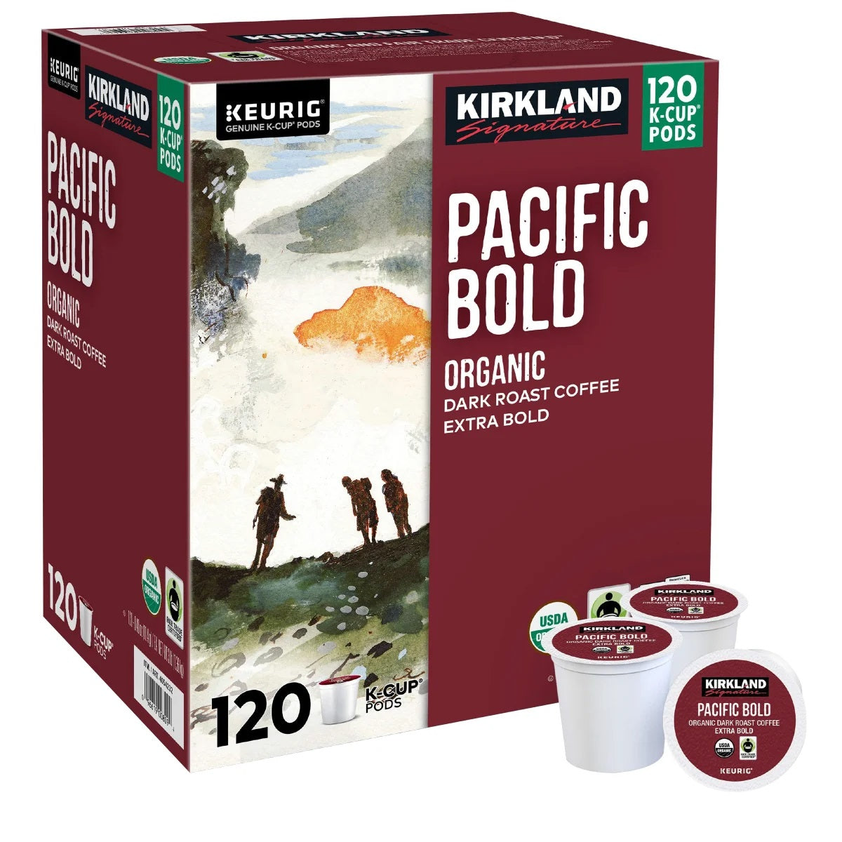 Kirkland Signature Coffee Organic Pacific Bold K-Cup Pod, 120-count