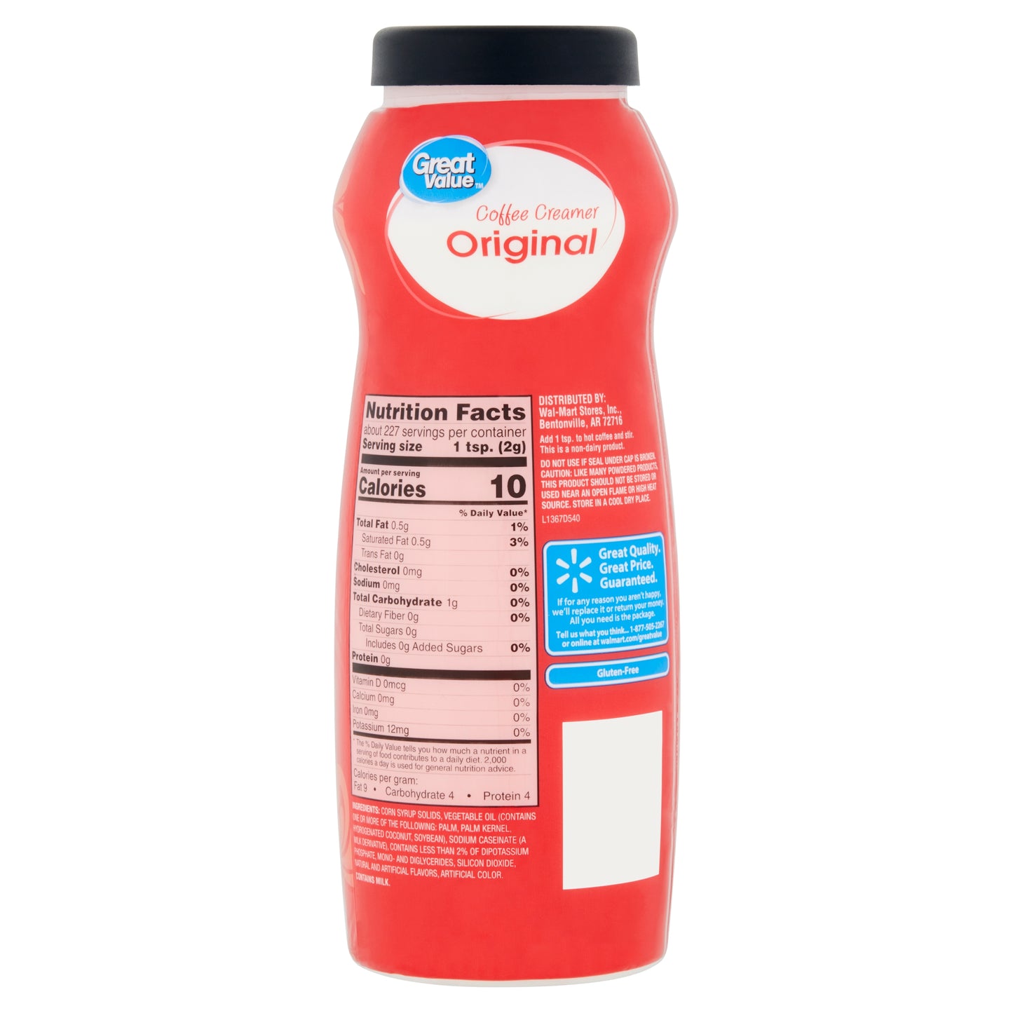 Great Value Original Coffee Creamer, 16 oz