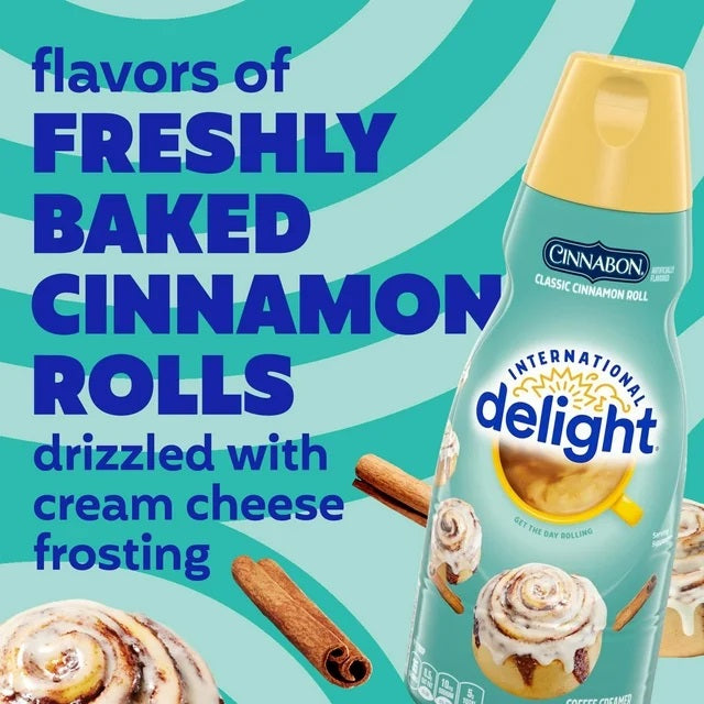 International Delight Classic Cinnamon Roll Flavored Coffee Creamer 32 fl oz Bottle