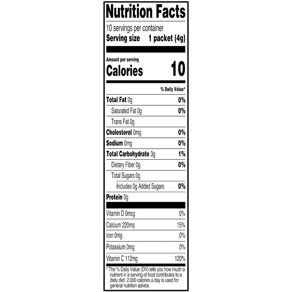 Great Value Sugar-Free Orange Early Rise Drink Mix, 0.14 oz, 10 Count