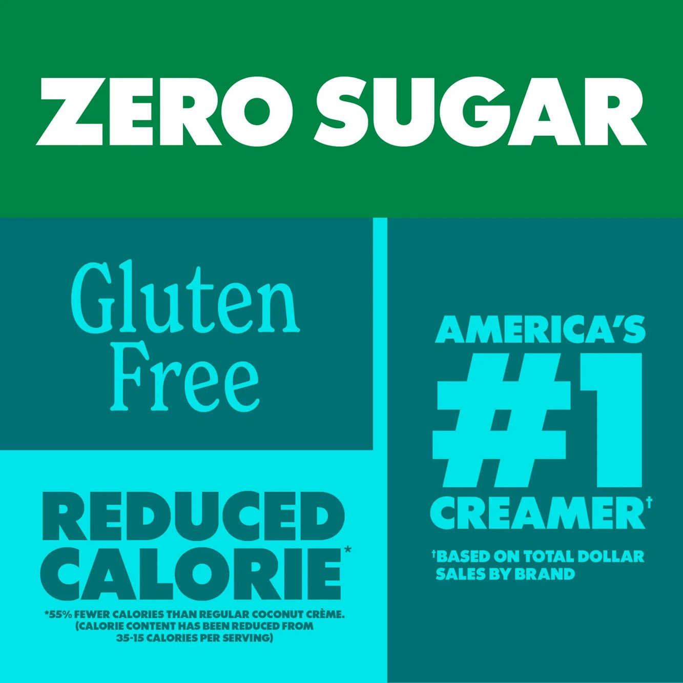 Nestle Coffee Mate Zero Sugar Coconut Creme Liquid Coffee Creamer, 32 fl oz Bottle