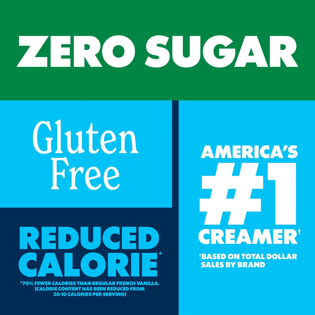 Coffee mate French Vanilla Flavored Coffee Creamer, Zero Sugar, Gluten-Free, 63 Servings 32 fl oz