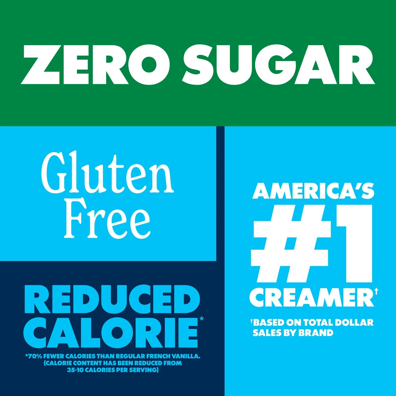 Coffee mate French Vanilla Flavored Coffee Creamer, Zero Sugar, Gluten-Free, 63 Servings 32 fl oz