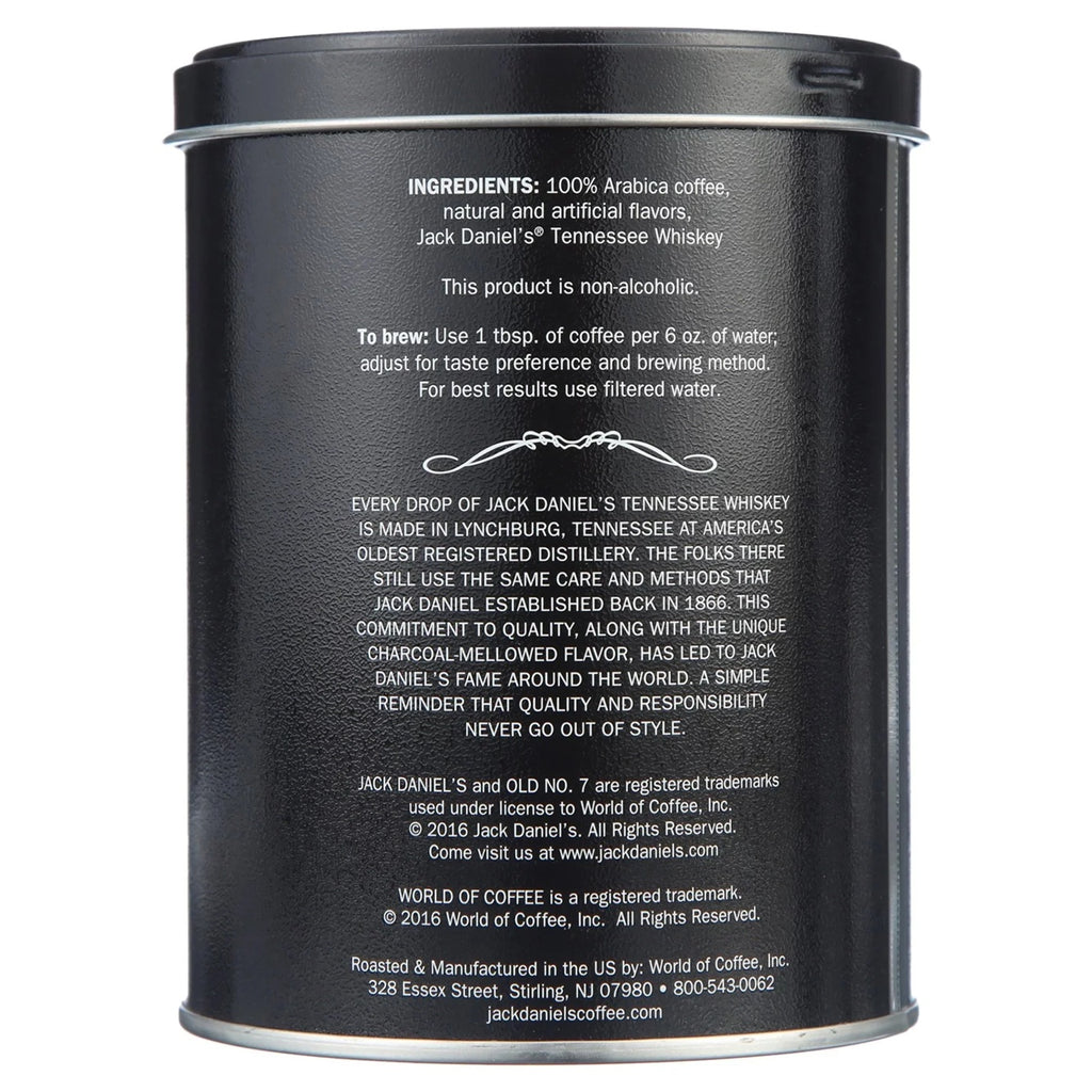 Jack Daniel's Tennessee Whiskey Coffee, Ground, Medium Roast, 8.8oz Can