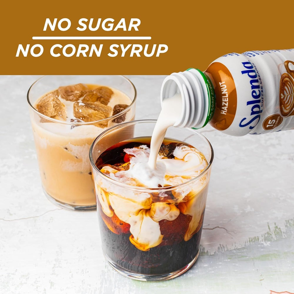 Splenda Sugar Free, Low Calorie Hazelnut Coffee Creamer, 8 fl Ounce Bottle