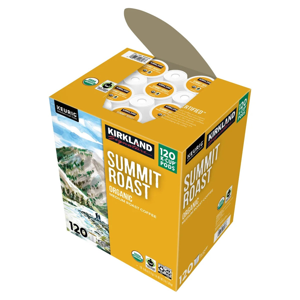 Kirkland Signature Coffee Organic Summit Roast K-Cup Pod, 120-count