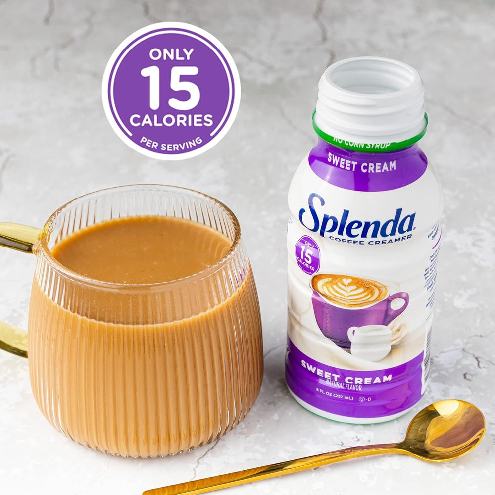 Splenda Sugar Free, Low Calorie Sweet Cream Coffee Creamer, 8 fl Ounces Bottle
